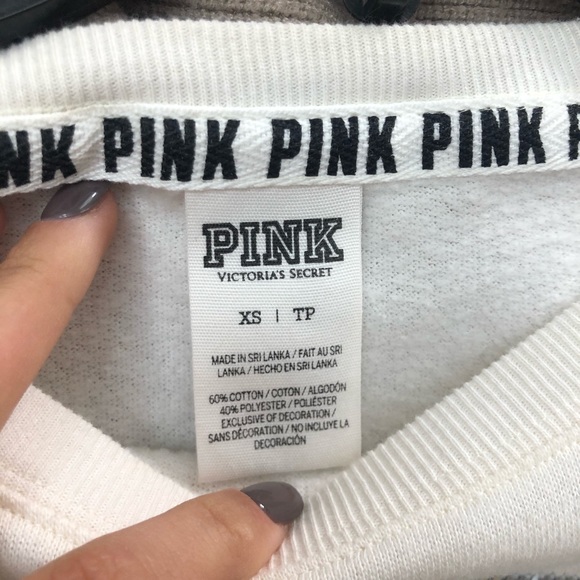 VS Pink | Sequin Logo Crewneck - Picture 4 of 5
